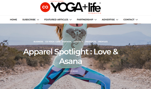 CO Yoga Magazine Love and Asana yoga clothes