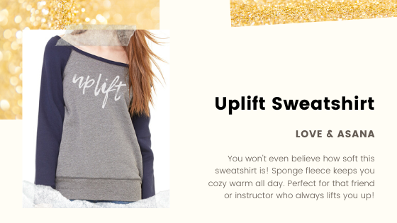 yoga holiday gift guide uplift sweatshirt