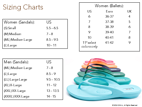 Oka B Size Chart
