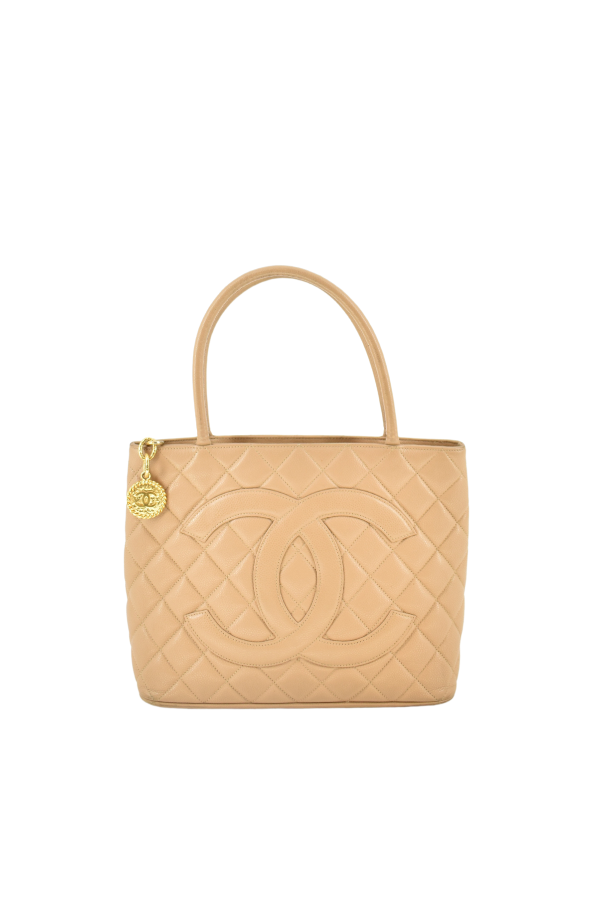 chanel medallion tote beige