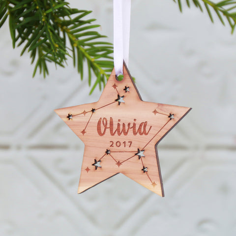star themed baby's first Christmas ornament