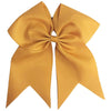 Gold Cheer Bow for Girls Large Hair Bows with Clip Holder Ribbon