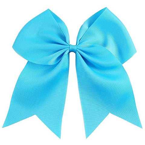 Teal Cheer Bow for Girls Large Hair Bows with Clip Holder Ribbon