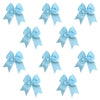 10 Light Blue Cheer Bows Large Hair Bow with Ponytail Holder Cheerleader Ponyholders Cheerleading Softball Accessories