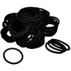 Hair Elastics 100 Pack Black