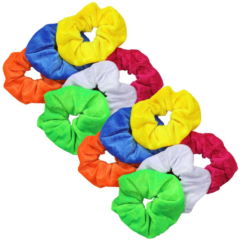 Velvet Scrunchies 12 Pack Brights