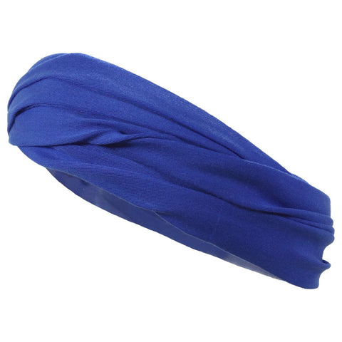 Multifunctional Headband Wide Yoga Running Workout Blue