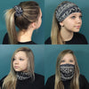 Multifunctional Headband Wide Yoga Running Workout Blue