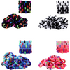 Hair Ties Seamless Terry Elastics 100 Pack Rainbow Black