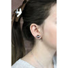 Football Post Earrings Rhinestone