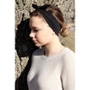 Boho Knotted Headband for Women Top Knot Vintage Bohemian Inspired Hair Bands Elastic Cotton Wide Headbands 6 Pack Black