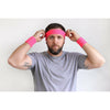 Sweatband Terry Cotton Sports Headband Sweat Absorbing Head Band White