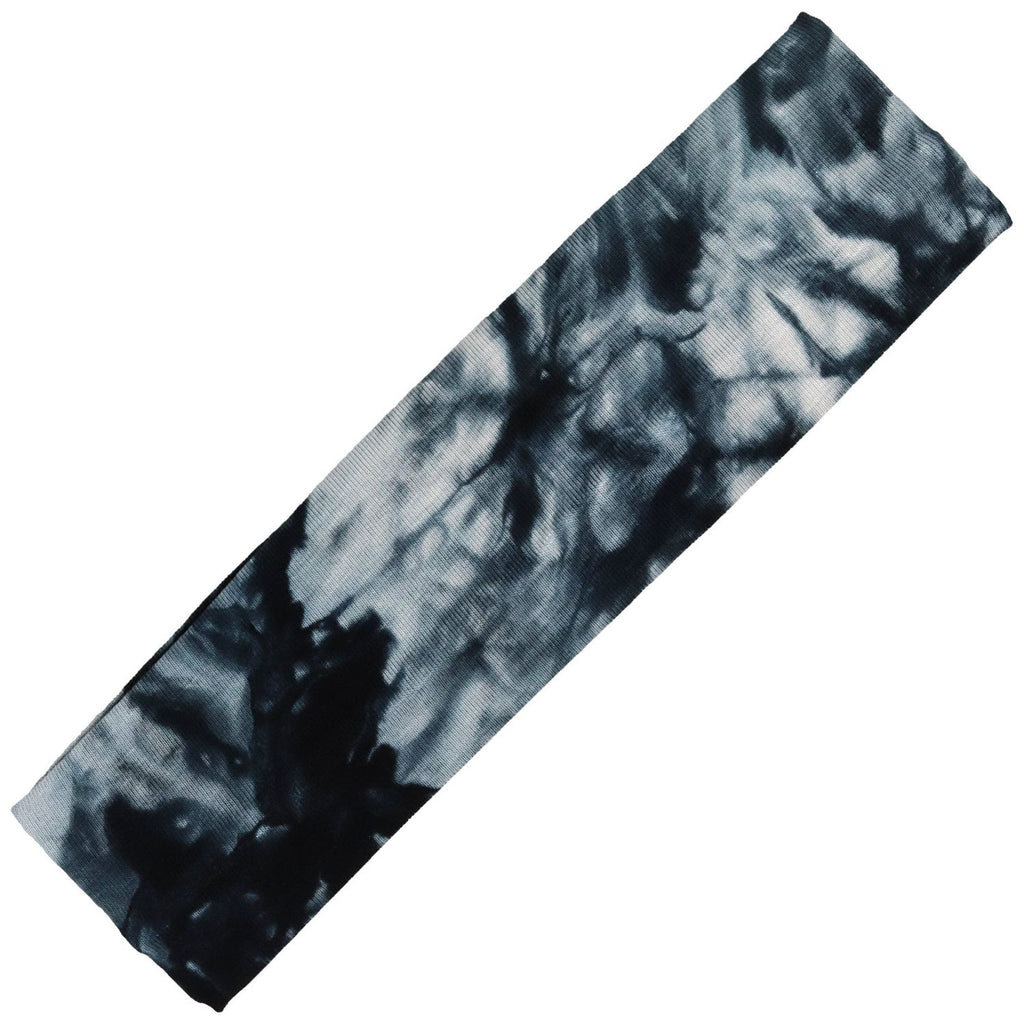 Cotton Headband Soft Stretch Headbands Sweat Absorbent Elastic Head Band Tie Dye Black