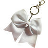 White Customizable Sports Keychains for Girls Bow Key Chain