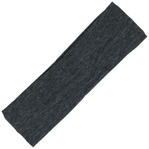 Cotton Headband Soft Stretch Headbands Sweat Absorbent Elastic Head Band Charcoal