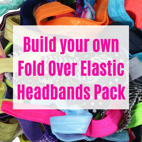 Fold Over Elastic Headbands You Pick Colors & Quantities