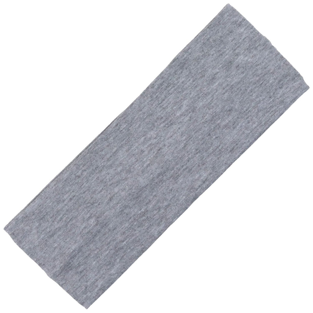 Wide Cotton Headband Soft Stretch Headbands Sweat Absorbent Elastic Head Band Gray