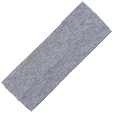 Wide Cotton Headband Soft Stretch Headbands Sweat Absorbent Elastic Head Band Gray