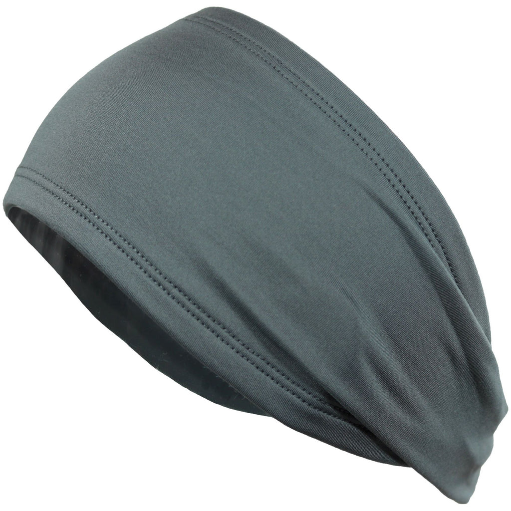 Performance Headband Moisture Wicking Athletic Sports Head Band Gray