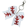 Baseball Sports Keychains for Girls Bow Key Chain