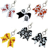 Softball Sports Keychains for Girls Bow Key Chain