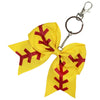 Softball Sports Keychains for Girls Bow Key Chain