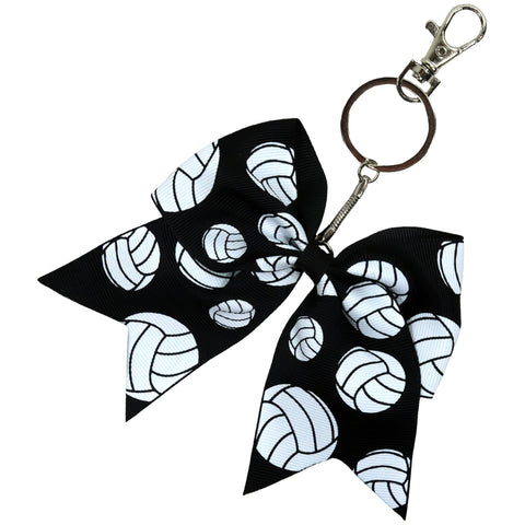 Volleyball Sports Keychains for Girls Bow Key Chain