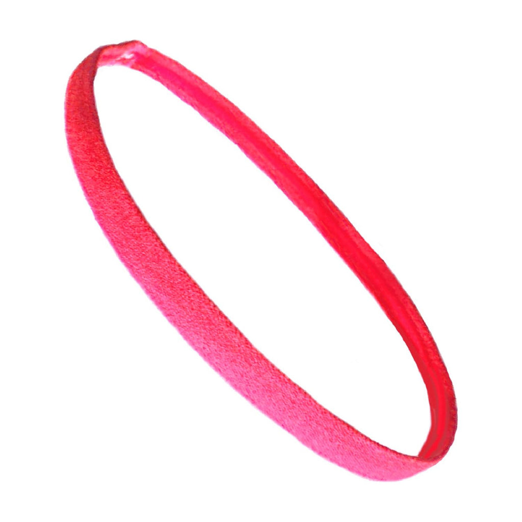 Non Slip Sports Headband Mini Elastic Head Band Athletic Neon Pink