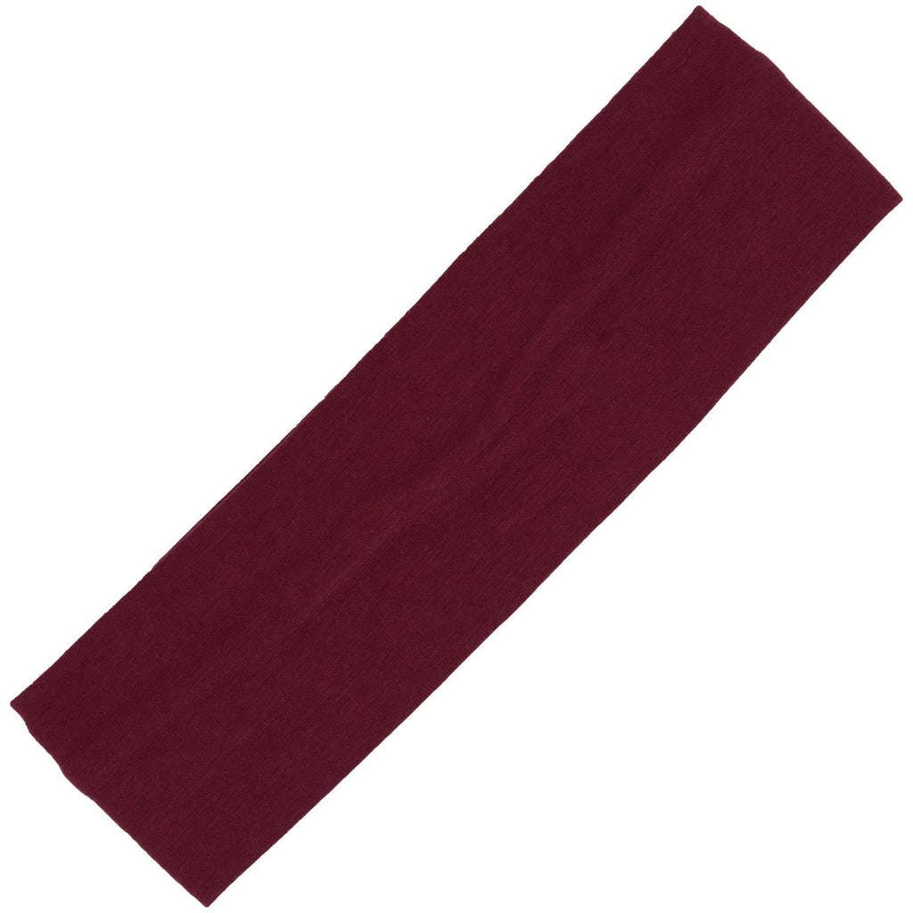 Cotton Headband Soft Stretch Headbands Sweat Absorbent Elastic Head Band Maroon