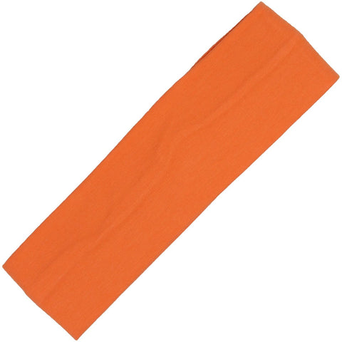 Cotton Headband Soft Stretch Headbands Sweat Absorbent Elastic Head Band Orange