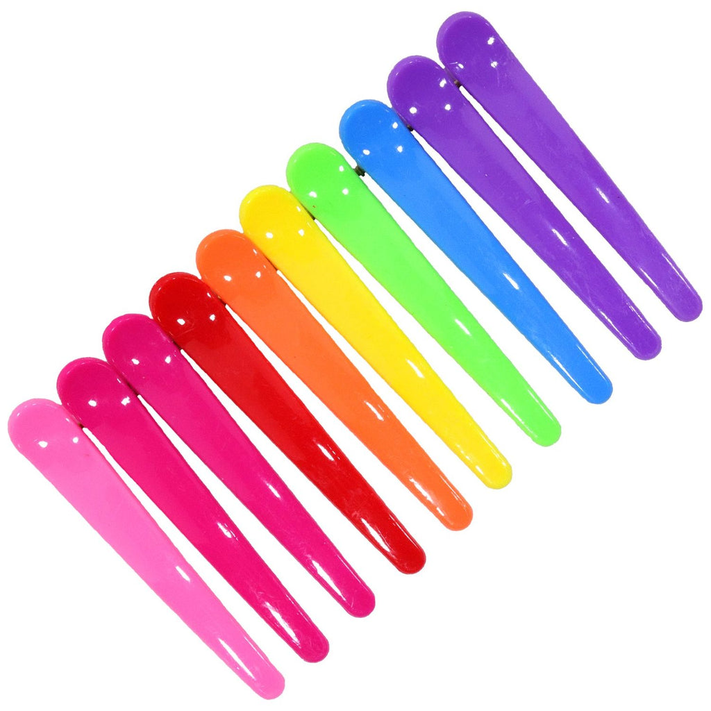 10 Styling Alligator Hair Clips Rainbow