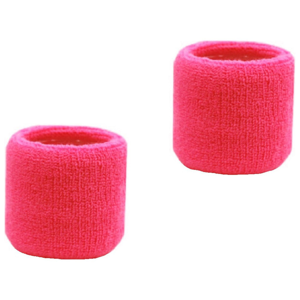 Sweatband for Wrist Terry Cotton Wristband Neon Pink