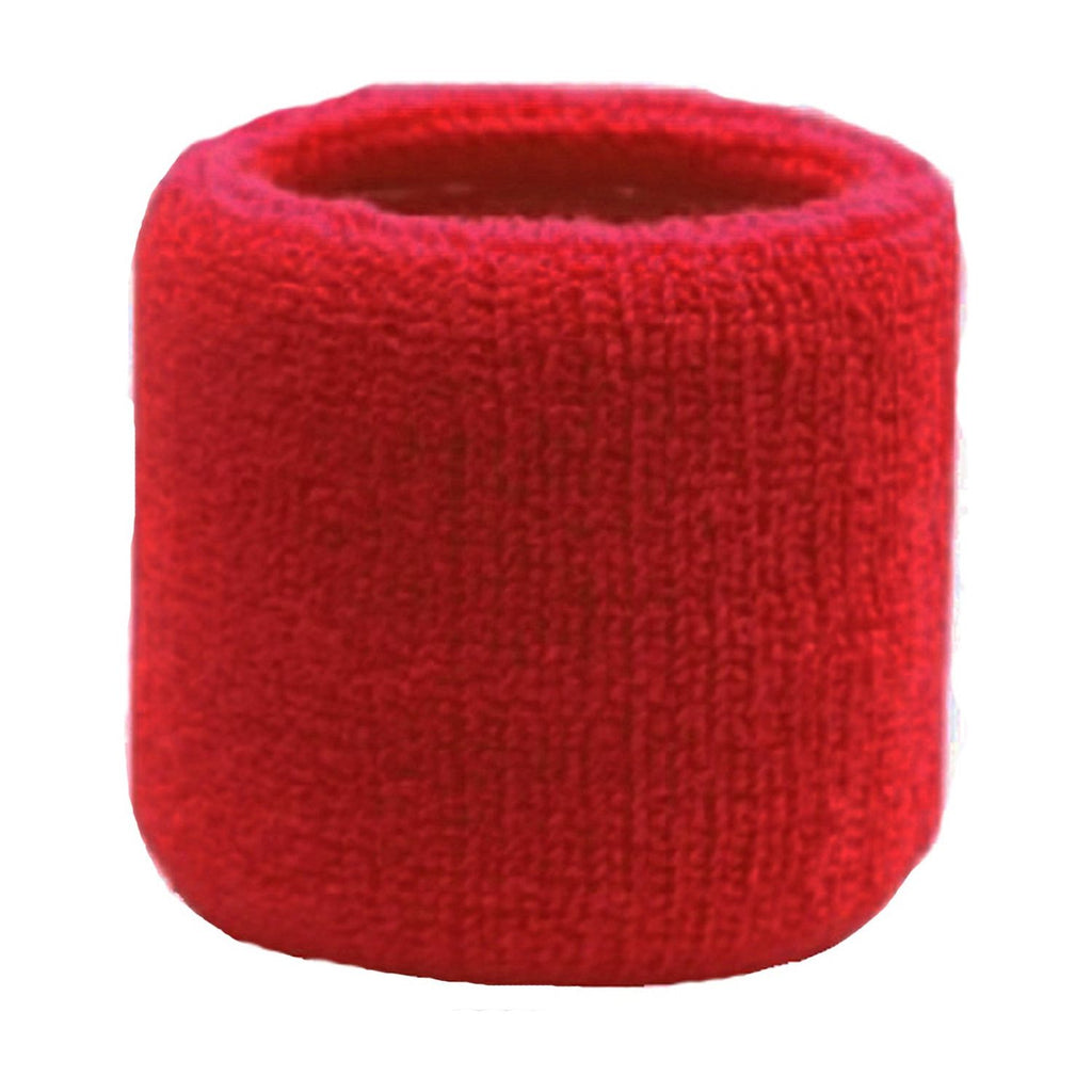 Sweatband for Wrist Terry Cotton Wristband Red