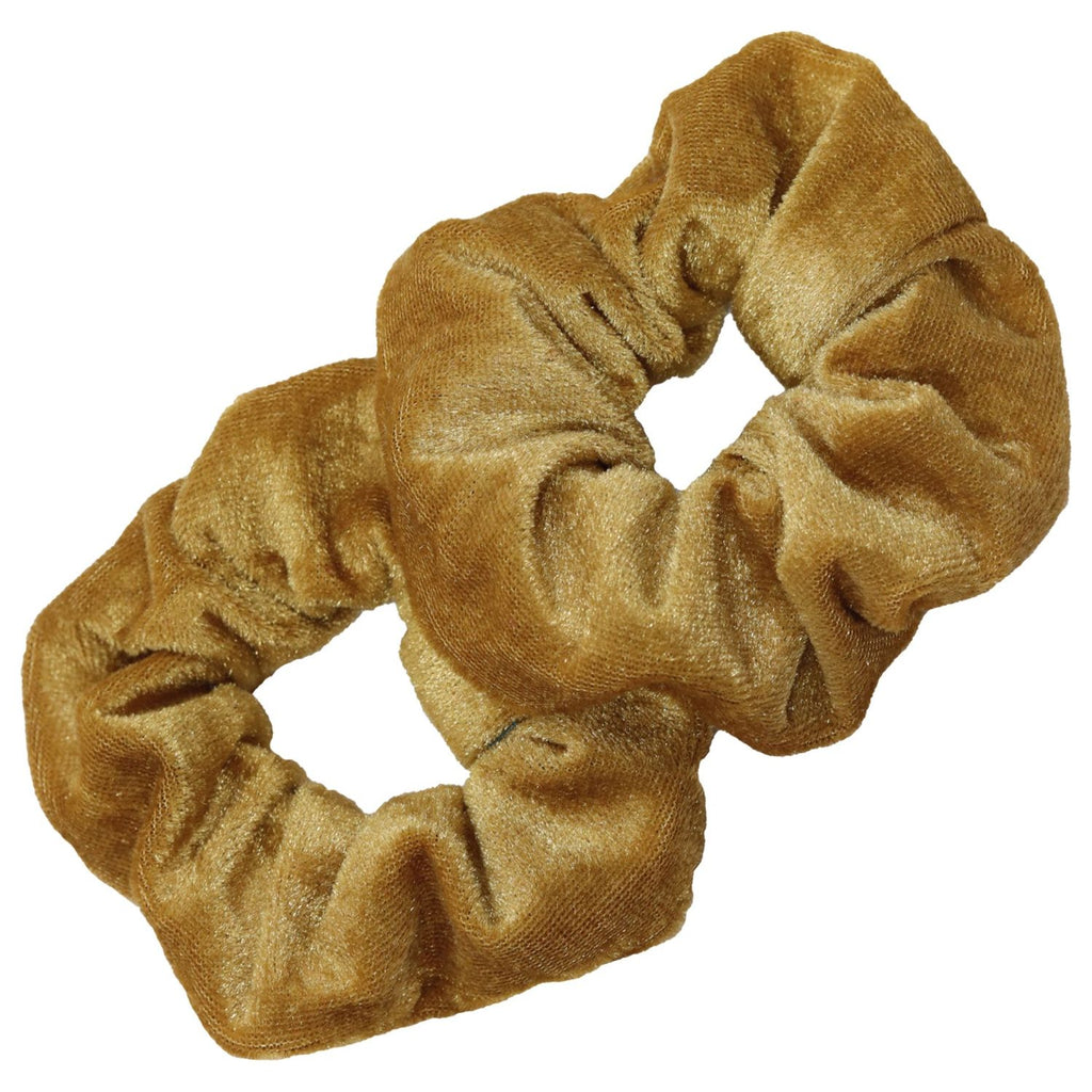 Velvet Scrunchies 2 Pack Gold