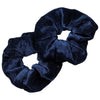 Velvet Scrunchies 2 Pack Navy