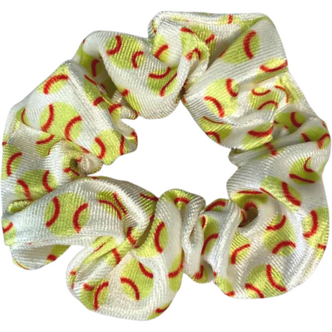 Softball Scrunchies Velvet Sports Scrunchie Hair Ties Ponytail Holder Scrunchy Elastics