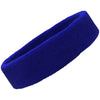 Sweatband Terry Cotton Sports Headband Sweat Absorbing Head Band Blue