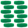 Sweatbands 12 Terry Cotton Sports Headbands Sweat Absorbing Head Bands Green