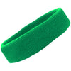 Sweatband Terry Cotton Sports Headband Sweat Absorbing Head Band Green