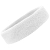 Sweatband Terry Cotton Sports Headband Sweat Absorbing Head Band White