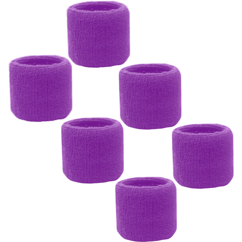 Sweatband for Wrist Terry Cotton Wristbands 6 Purple