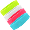 Sweatbands 4 Terry Cotton Sports Headbands Sweat Absorbing Head Bands Bright Colors