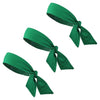 Tie Back Headbands 3 Moisture Wicking Athletic Sports Head Band Green