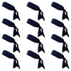 Tie Back Headbands 12 Moisture Wicking Athletic Sports Head Band Navy