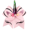 Breast Cancer Awareness Bows Pink Cheer Bow Large Hair Bow with Ponytail Holder Cheerleader Ponyholders Cheerleading Softball Accessories