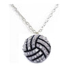 Volleyball Necklace Rhinestone