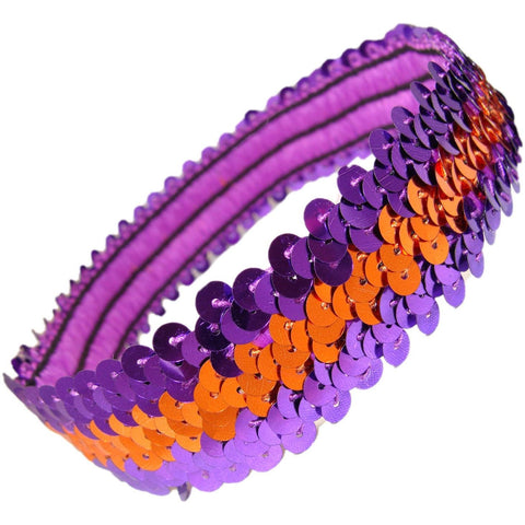 Sequin Headband Girls Headbands Sparkly Hair Head Bands Purple Orange