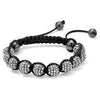 Shamballa Bracelet Crystal Rhinestone White