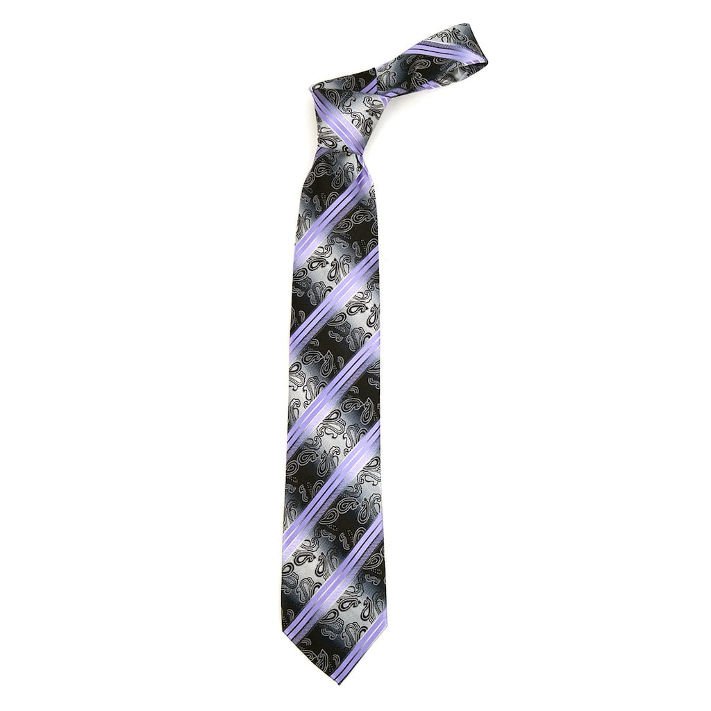 Men's Thin Striped Microfiber Poly Woven Tie MPW2712