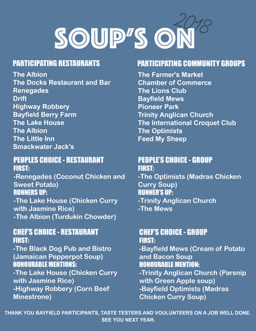 Bayfield Town Hall Soup's On